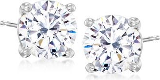 Ross-Simons CZ Stud Earrings in 14kt White Gold