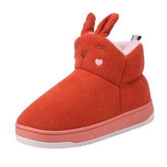 Generic Slip On Boots for Women Winter Thickened Plush Shoes Casual Cute Cartoon Rabbit Shoes Warm Fur Lined Ankle Boots for Cold Weather Non Slip Lightweight