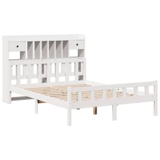 Berkfield Home Decorative Bookcase Bed without Mattress White 160x200 cm Solid W