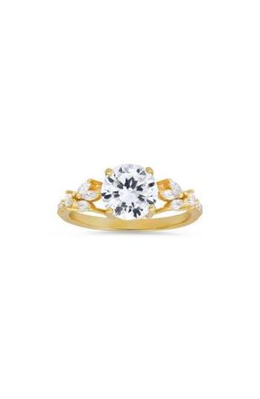 Queen Jewels Sterling Silver Cubic Zirconia Ring in Gold at Nordstrom Rack, Size 9