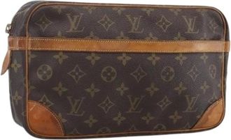 Louis Vuitton Pre-owned Clutches, female, Brown, Size: ONE SIZE Pre-owned Monogram Clutch Bag