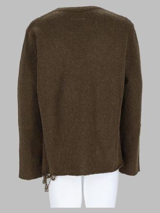 Maison Margiela Intarsia Logo Wool Blend Sweater