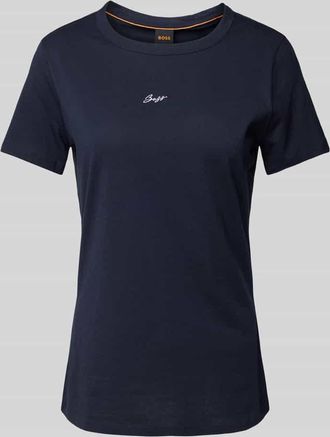 Boss Orange by Hugo Boss BOSS Orange T-Shirt mit Label-Stitching Modell Elogo in Marine, Größe S