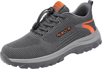 Generic Mens Casual Shoes, Mens Slip on Shoes Autumn Winter Fleece Lined Warm Casual Boots with Slip Resistant Comfortable Soles Grey