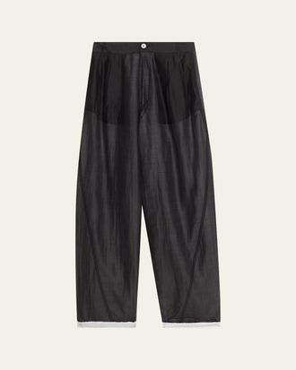 Darkpark Phebe Double Sided Wide-Leg Pants with Chain
