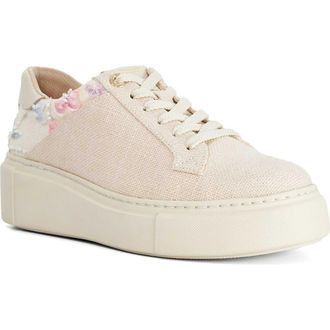 Dune London Evienne Platform Sneaker in Natural at Nordstrom, Size 8.5Us