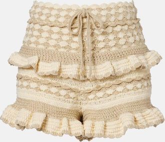 Zimmermann Wanderlust crochet tiered shorts
