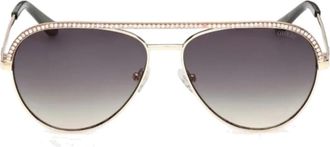 Guess Pilot Zonnebril - Dames - Zonnebrillen - Geel - 60 MM - Accessoires