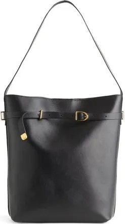 Madewell The Essential Belted Bucket Tote in True Black at Nordstrom