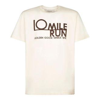 Golden Goose T-Shirt 10 Mile Run - - Tops - Uomo - Bianco - S