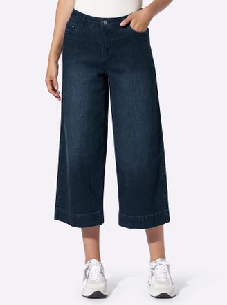 Heine 7/8-Jeans HEINE, Damen, Gr. 34, Normalgr&ouml;ssen, dunkelblau, 99% Baumwolle, 1% Elasthan, unifarben, 7/8-L&auml;nge, Jeans 7/8-Jeans