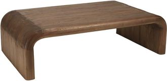 Macabane Mesa de centro minimalista de madera de mindi