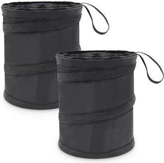 OEM Cubo De Basura Para Coche De 2 Piezas, Plegable, Port&aacute;til, Para Uso Diario Y Viajes, Negro