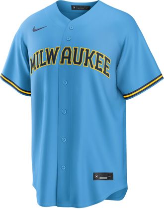 Nike Jackson Chourio Milwaukee Brewers Nike Mens MLB Replica Jersey in Blue | RP260IQ8MZ9-UPS