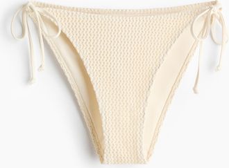 H&M Tie-Tanga Bikinihose - White