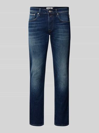 Replay Straight Fit Jeans im Used-Look Modell GROVER in Jeansblau, Gr&ouml;&szlig;e 34/34