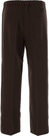 Miu Miu Womens Stretch Viscose Blend Trousers Brown