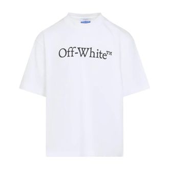 Off-white T-Shirts, male, White, Size: S Big Bookish Skate T-shirt