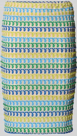 Rich & Royal Knielanger Rock mit elastischem Bund in Blau, Gr&ouml;&szlig;e XS