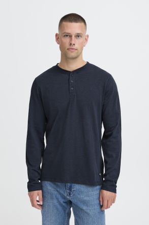 Blend Langarmshirt BLEND BHIBRAT GRANDAD L/S, Herren, Gr. XXL, salute, Single Jersey, Obermaterial: 100% Baumwolle, unifarben, regular fit normal, Rundhals,