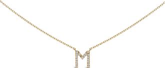 House of Brilliance 10K Gold Diamond Accent A-Z Block Initial Pendant Necklace
