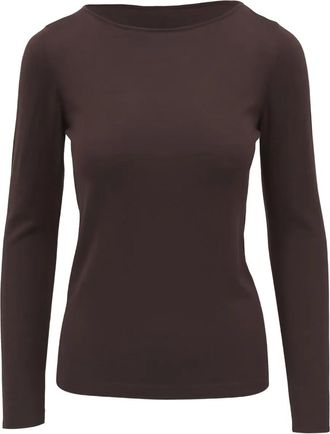 Brunello Cucinelli T-shirt in maglia fine - Marrone