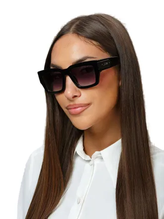 Just Cavalli SJC177V Oversized Acetate Sunglasses - Black