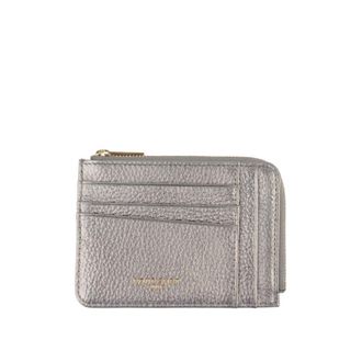 Pourchet Accessoires, Dames, Grijs, ONE Size, Leer, Club Flat Card Wallet