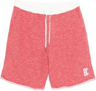 Brunello Cucinelli Shorts met trekkoord en logoprint - Rood