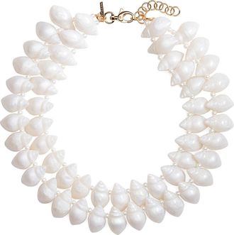 Lele Sadoughi Layered Conch Shell Necklace in White at Nordstrom