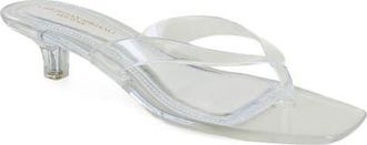 Christian Siriano Yash Kitten Heel Sandal in Clear at Nordstrom, Size 11