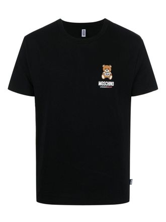 Moschino T-shirt met logoprint - Zwart