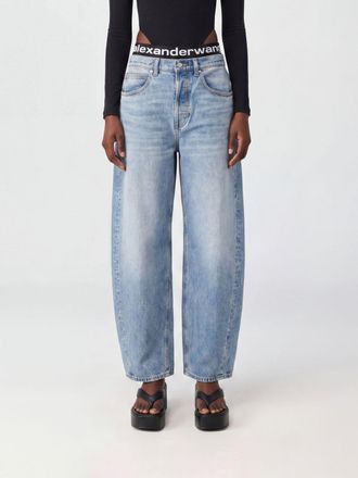 Alexander Wang High-Waisted Baggy Jeans with Double-Layer Logo Waistband