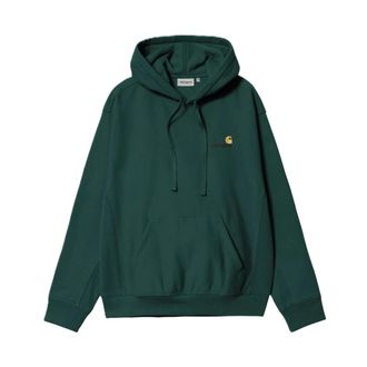 Carhartt Work in Progress Hoodies & sweatvesten, Heren, Groen, L, Katoen, American Script Hoodie