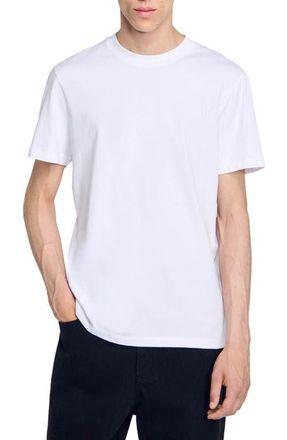 Sandro Cotton T-shirt in White at Nordstrom, Size Xx-Large