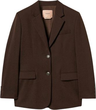 Twinset Blazer de un solo bot&oacute;n - Jackets - Mujer - Marr&oacute;n - XS