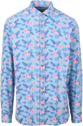 Brio Italiano Light Blue/Pink Mens Shirt