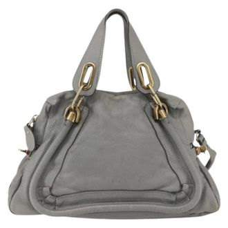 Chlo&eacute; Pre-owned Handbags, unisex, Gray, Size: ONE SIZE Pre-owned Paraty top handle bag