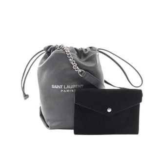 Saint Laurent Pre-owned Teddy Small Leren Schoudertas - Dames - Pre-owned - Grijs - Maat: ONE Size Leer
