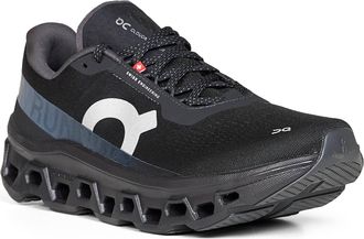On Mens Sneakers Cloudmonster 1 Black Recycled Polyester Trainers