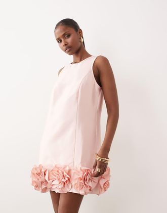 Vero Moda Vestito corto rosa con fondo a volant