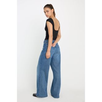 Good American Womens Super Stretch Open Back Bodysuit Suit | Black, Size Medium | Good American by Khlo&Egrave; Kardashian