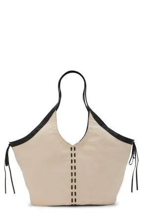 Vince Camuto Cryss Canvas Tote in Beige 01 at Nordstrom