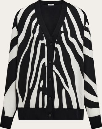 Ferragamo Women Cardigan with inlay detail White
