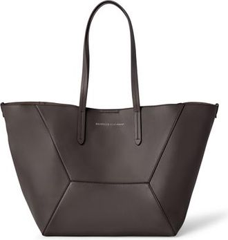 Brunello Cucinelli Calfskin BC Duo bag in Dark Mahogany at Nordstrom
