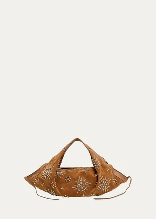 3.1 Phillip Lim Luna Studded Faux Suede Top-Handle Bag