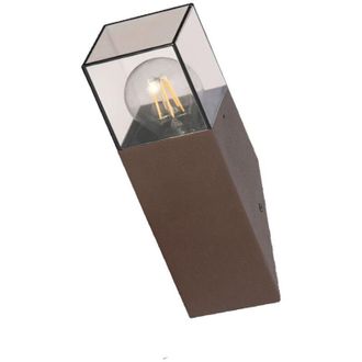 Trade Shop Trade Shop - Luz De Pared Oblicua Para Exterior E27 En &Oacute;xido De Aluminio Balc&oacute;n Terraza Ip44 B250-c