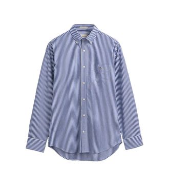 GANT Blauw Stijlvol Casual Overhemd - Heren - Casual Overhemden - Blauw - M - Katoen - Overhemden