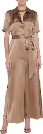 L'agence Lagence Klement Cargo Pocket Silk Dress