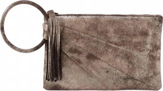 Hobo Shelia Soft Ring Clutch In Cocoa Platinum